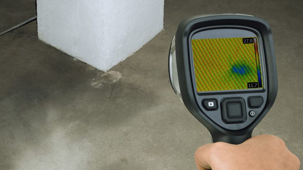 Lekdetectie uitvoeren met hulp van een expert.